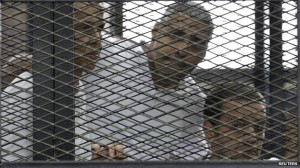Journalists Greste (AUS), Fahmy and Mohamed (UK) ©Reuters