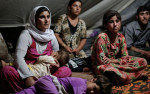 Yazidi women in a refugee camp, August 2014
