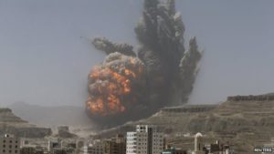 Air strike on Sanaa ©Reuters